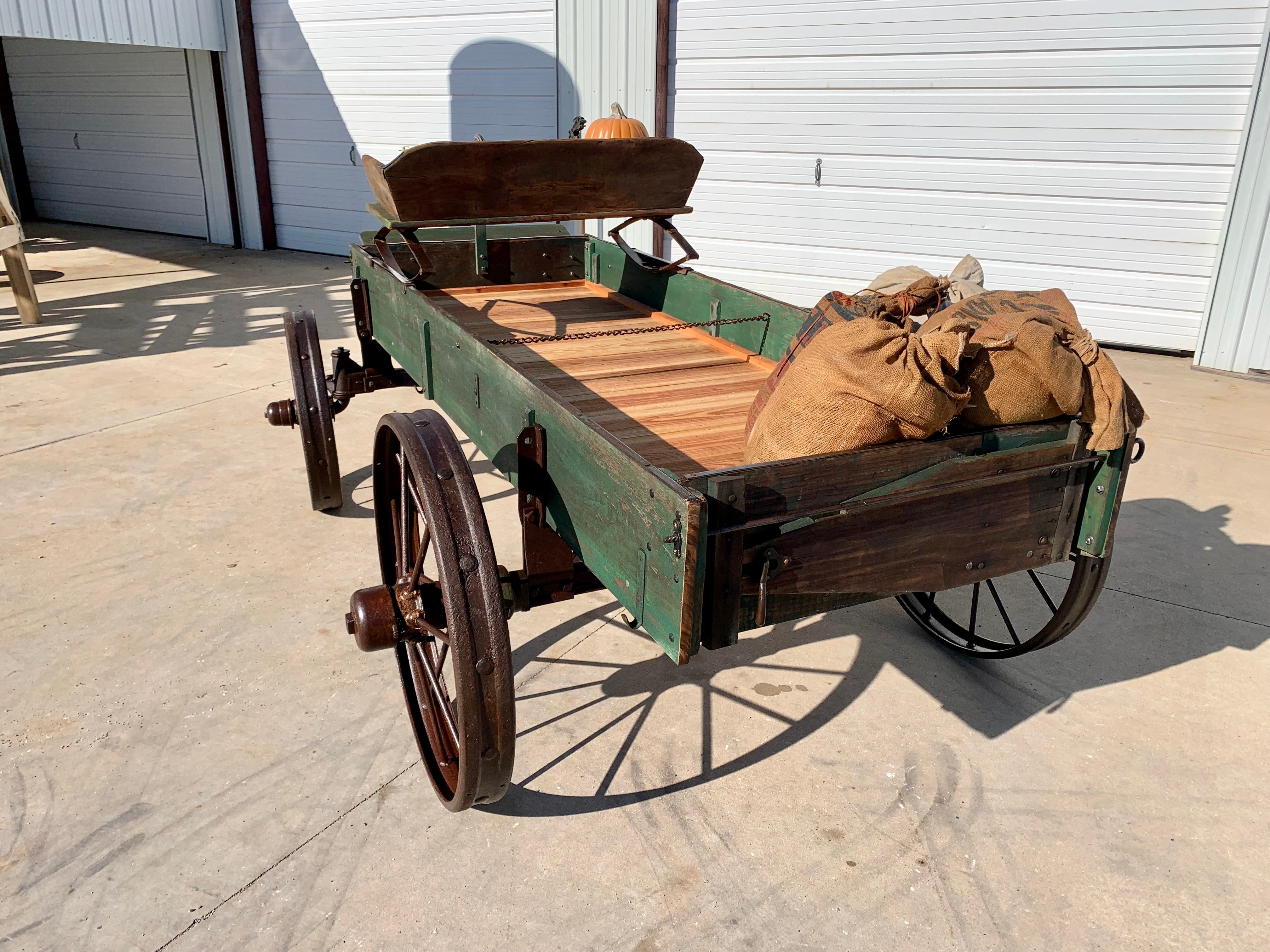 SOLD-#354 John Deere Harvest Display Wagon