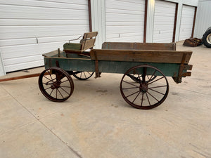 SOLD-355 Antique Flare Box Harvest Display Wagon