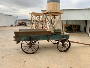 SOLD-355 Antique Flare Box Harvest Display Wagon