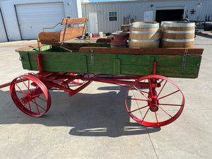 SOLD- Steel Wheel Display Wagon