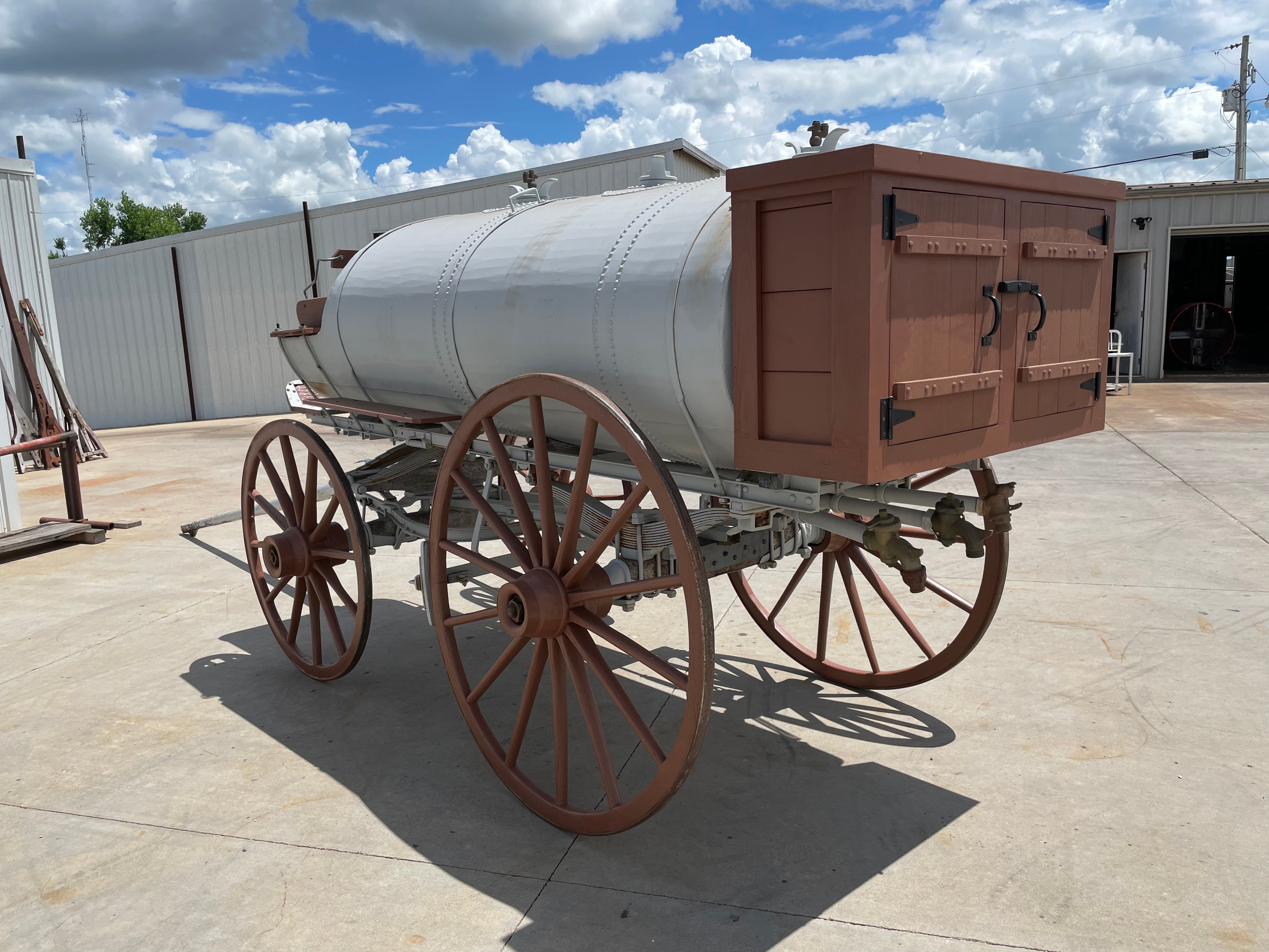 SOLD-Horse Drawn Standard Oil Fuel Delivery Wagon