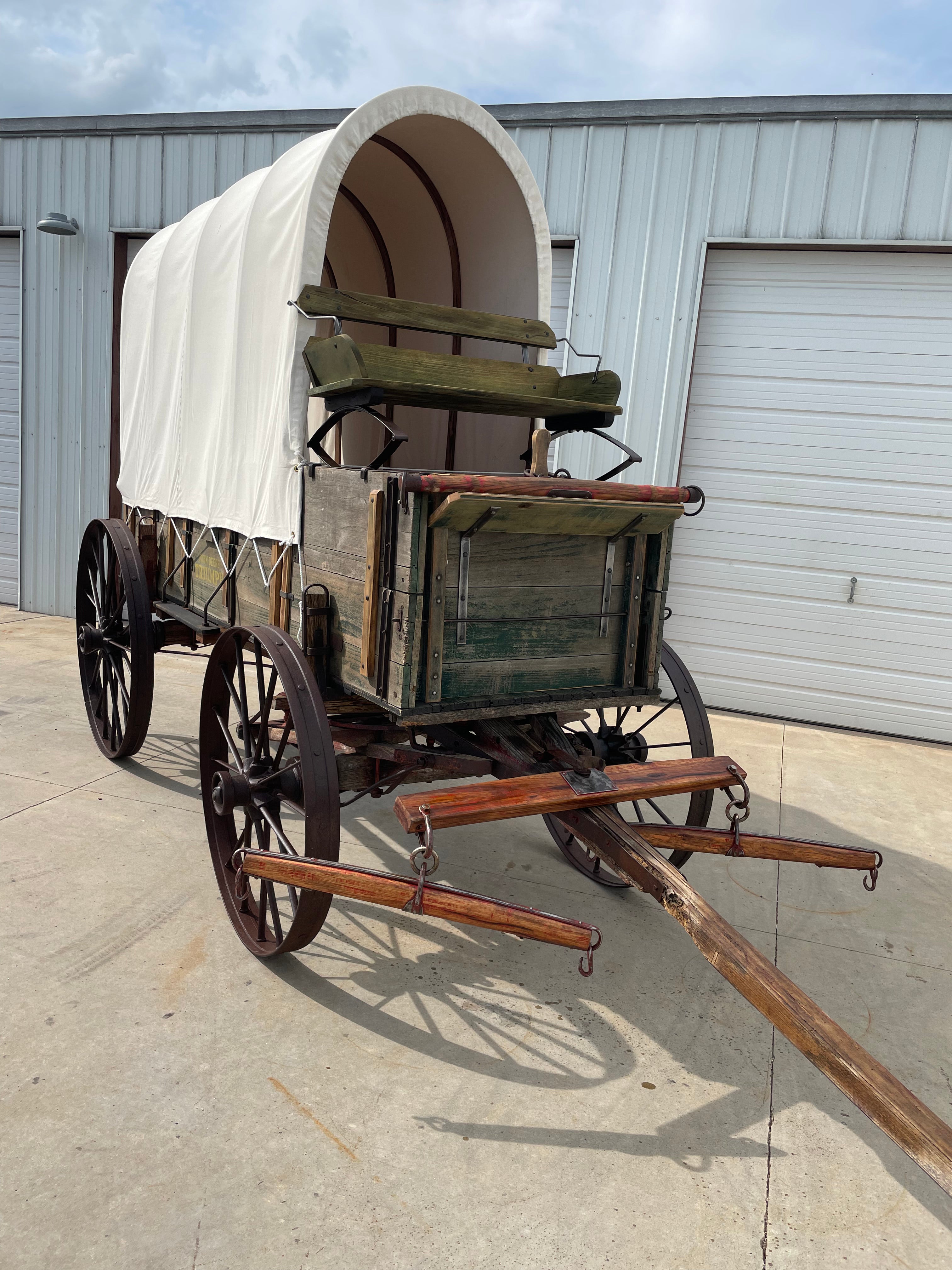 SOLD-#324 Covered John Deere Harvest Display Wagon