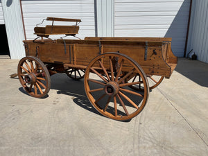 Sold #326 Wooden Wheel Harvest Wagon