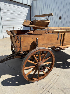 Sold #326 Wooden Wheel Harvest Wagon