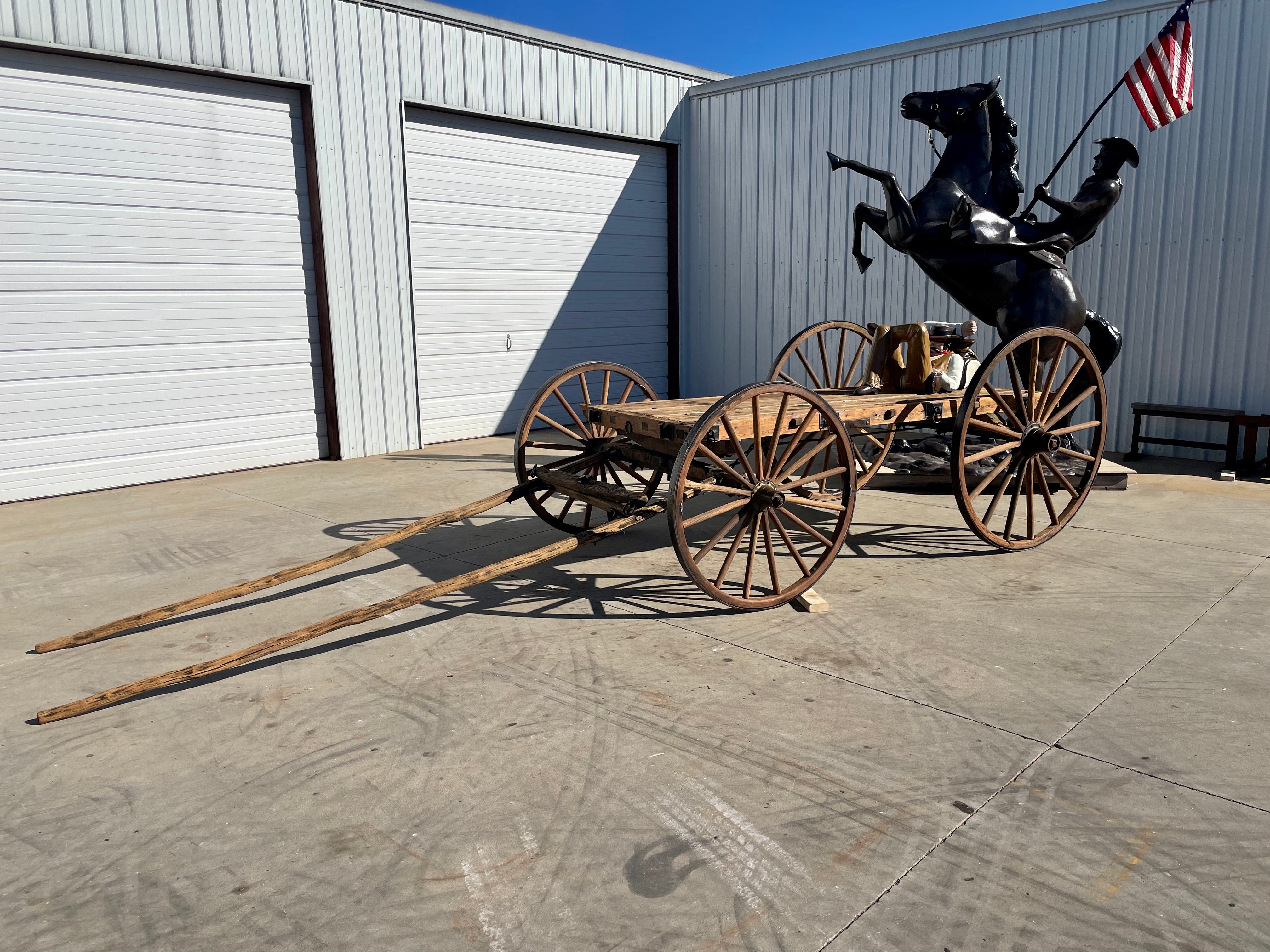 SOLD-Antique Flatbed Wood Wheel Wagon
